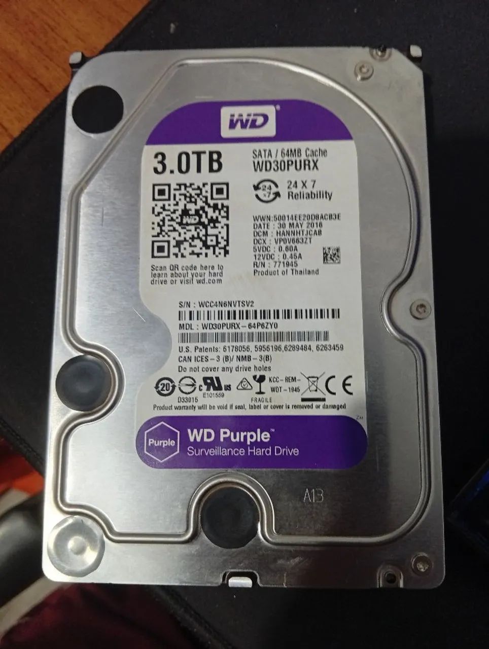 HD WD Purple Para DVR 100%