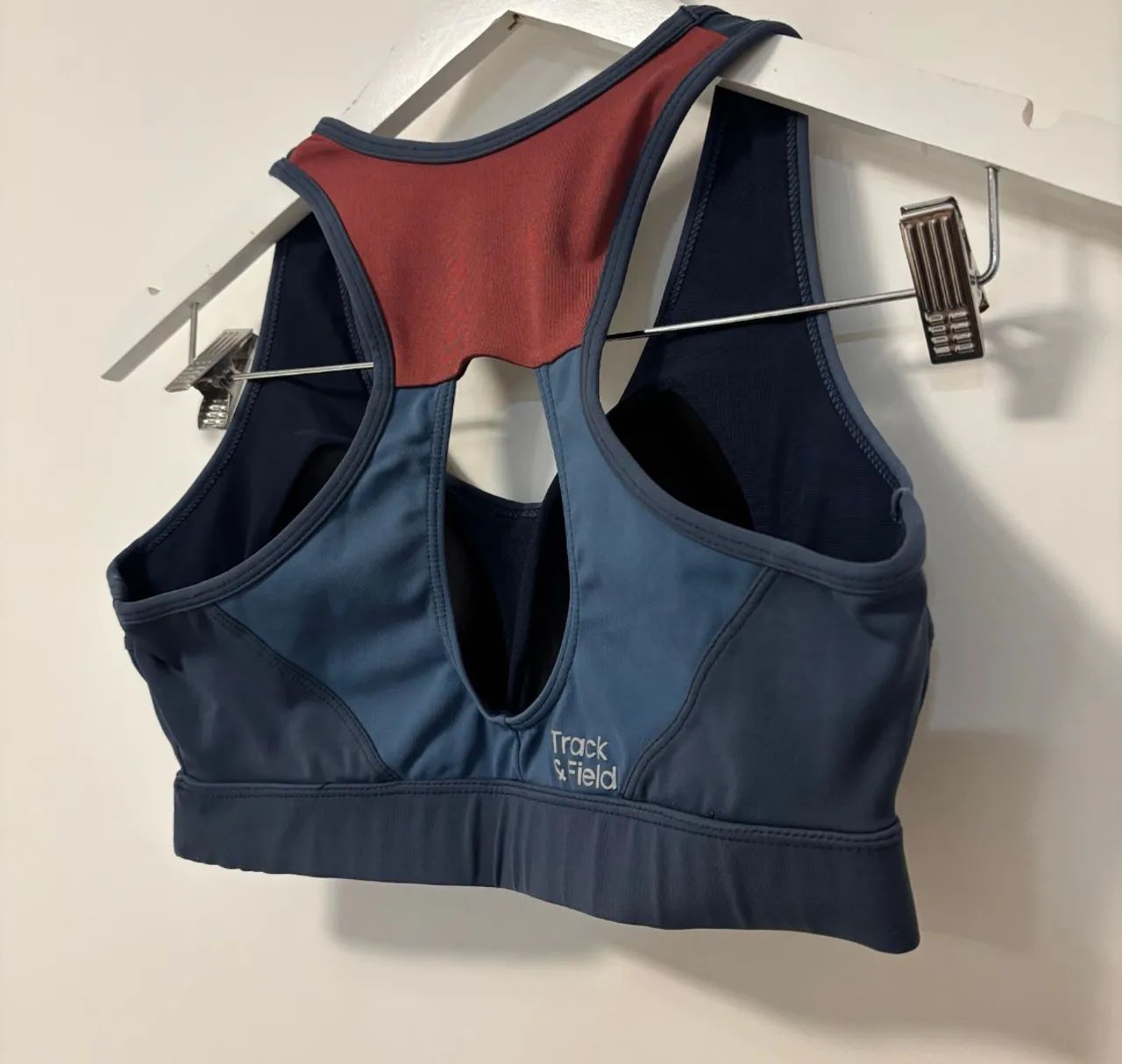 top  de academia track field  azul vermelho m - Foto 3