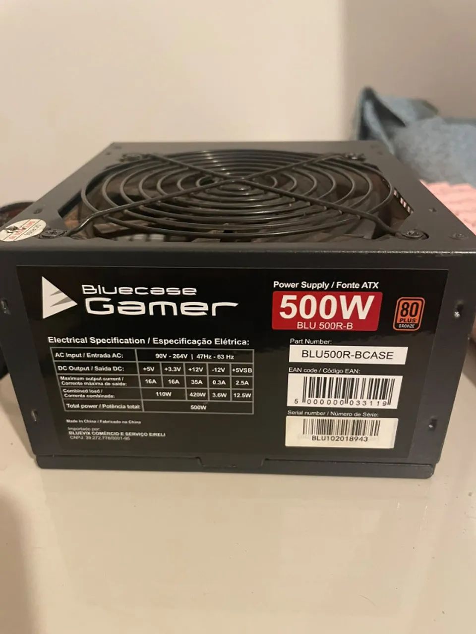 Fonte Bluecase Gamer 500w - Foto 2