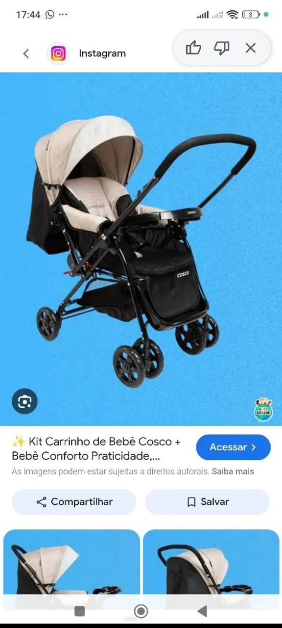 Carrinho com bebê conforto  - Foto 2