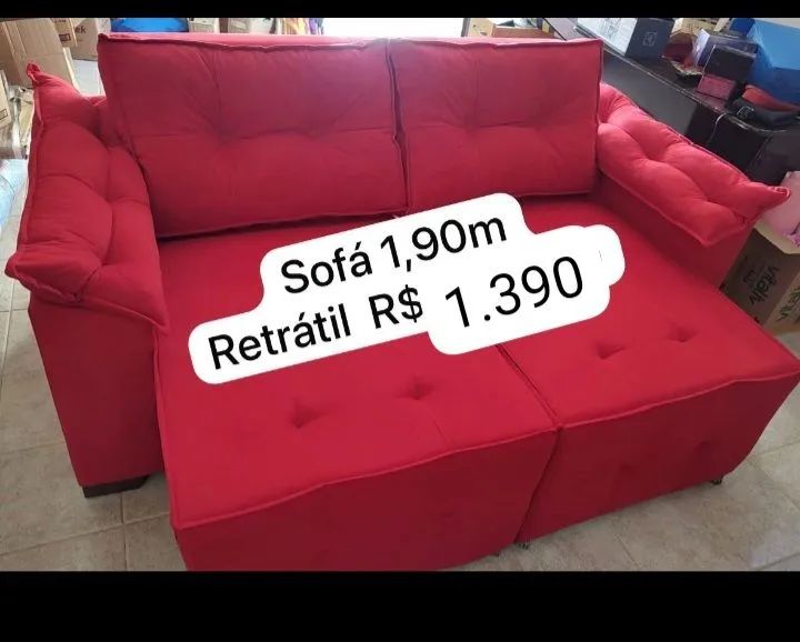 Sofás retrátil 1 90m direto da fábrica contato *  - Foto 2