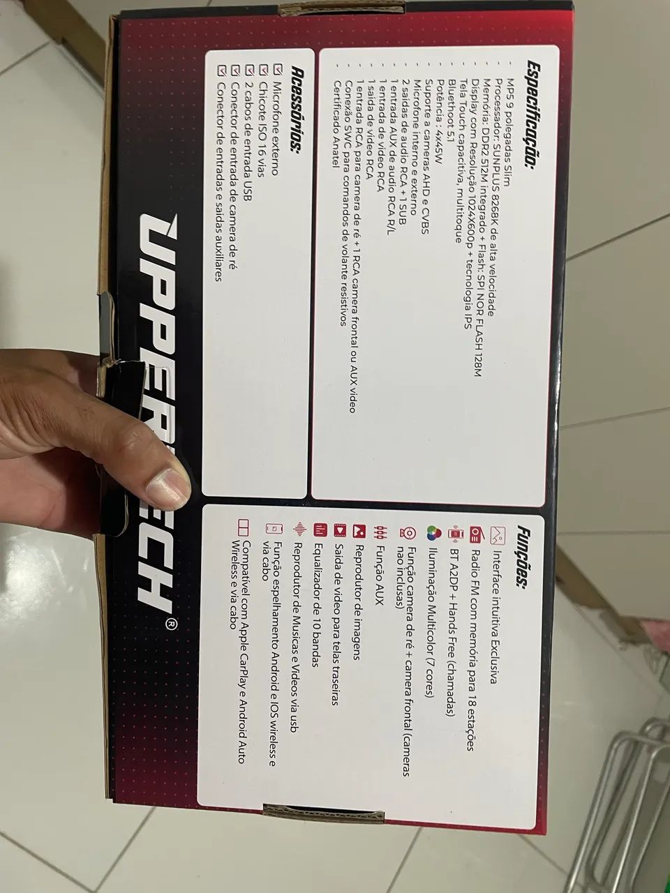 Multimídia Uppertech MP5 Preventilege Plus 9 Slim - CarPlay e Android Auto sem fio - Foto 2