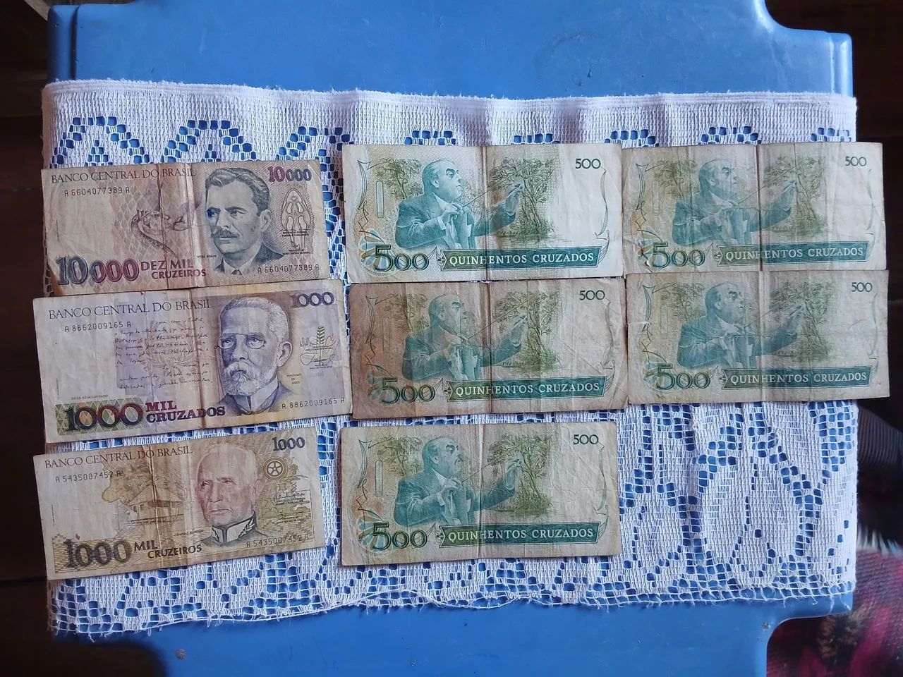 Cédula antiga,Cruzeiro,cruzado.