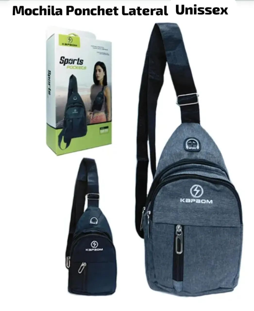 Bolsa Ponchet Mochila lateral Unissex