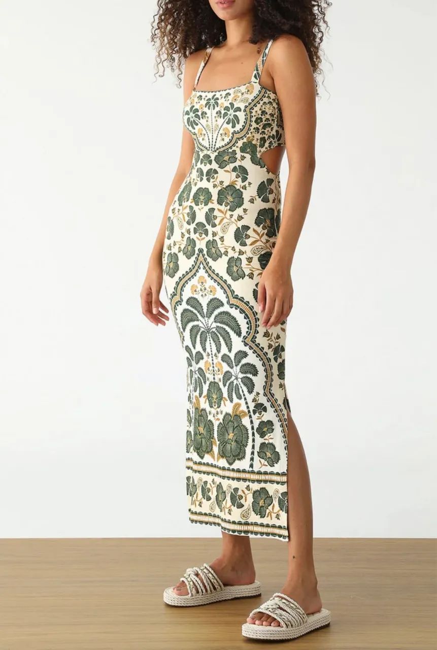 Vestido Midi Riad Verde Farm - Foto 3