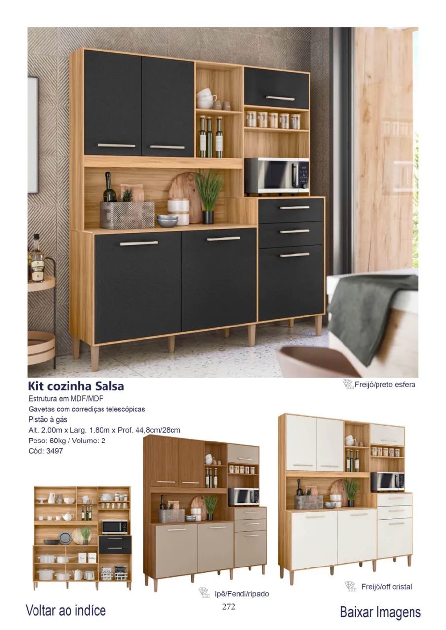 Kit cozinha Salsa 1.80m R$ 1.080,00