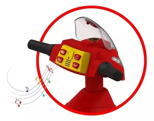 (Novo) Carrinho Elétrico Infantil Bombeiro Eletrica 6v Vermelha Bandeirante - Foto 4