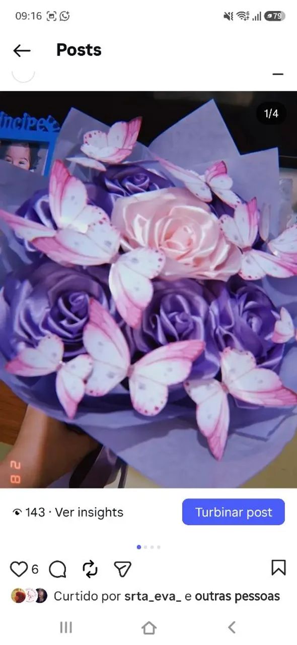 Buque rosas de cetim - Foto 3