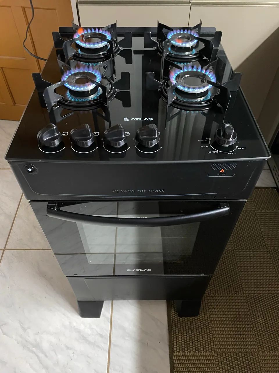 Fogão Mesa Vidro Automático Usado - Entrego ! - Foto 4