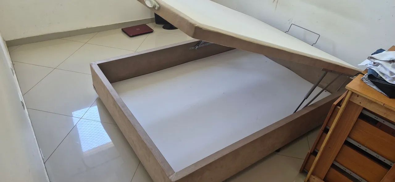 CAMA CASAL BOX SuedeBEGE - Foto 5