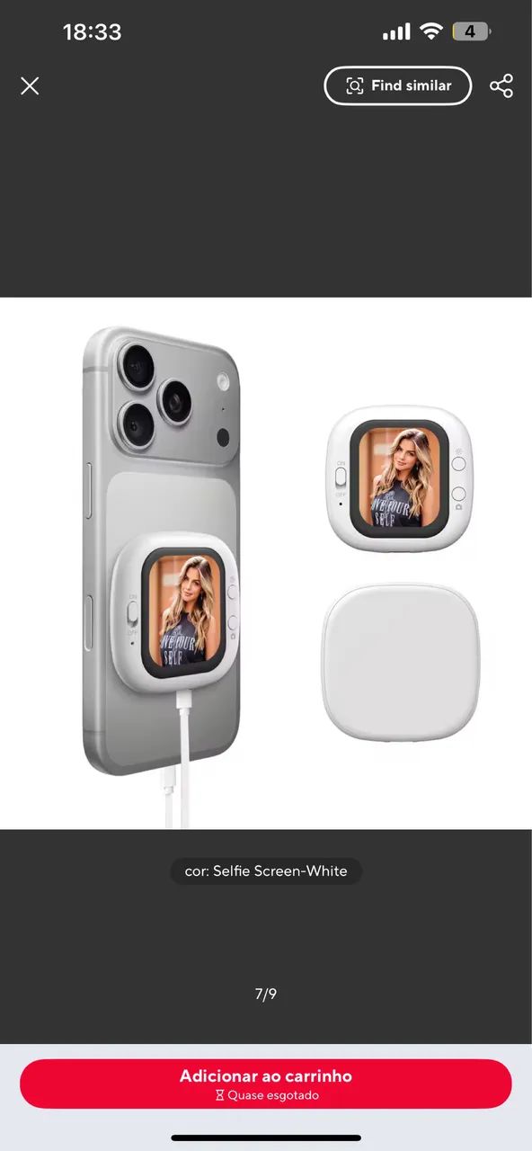 Self screen - mini monitor para câmera iPhone