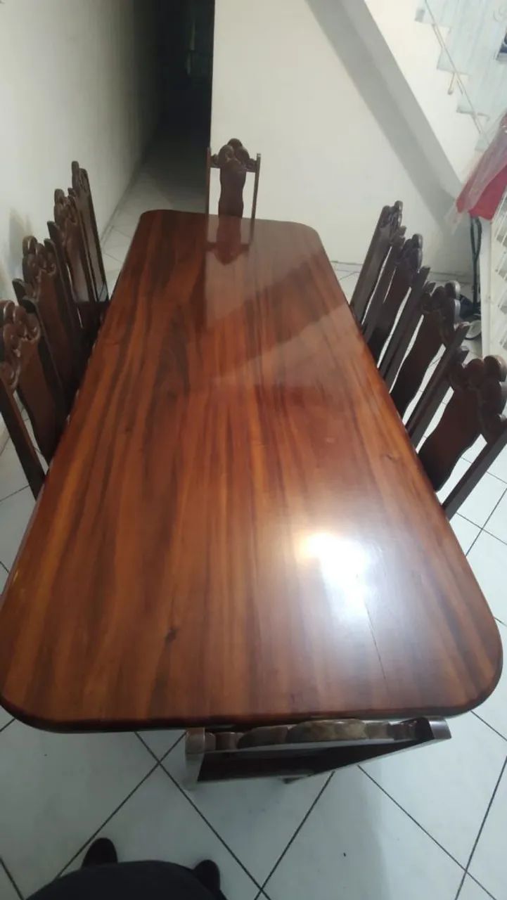 Mesa 10 lugares madeira maciça - Foto 5