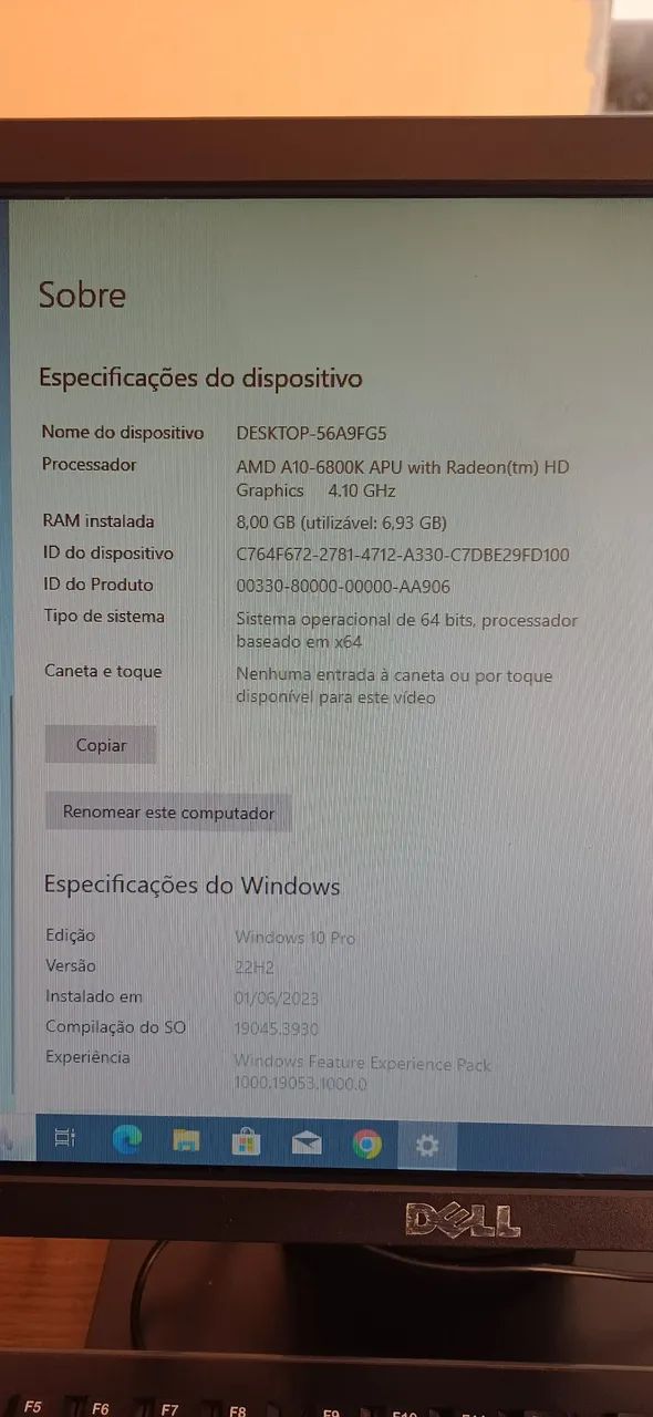 Desktop completo com monitor DELL e impressora HP funcionando perfeitamente  - Foto 2