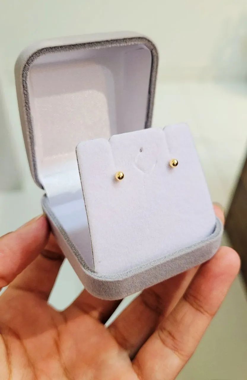 Brinco Bolinha 2,5mm Ouro 18k  - Foto 2