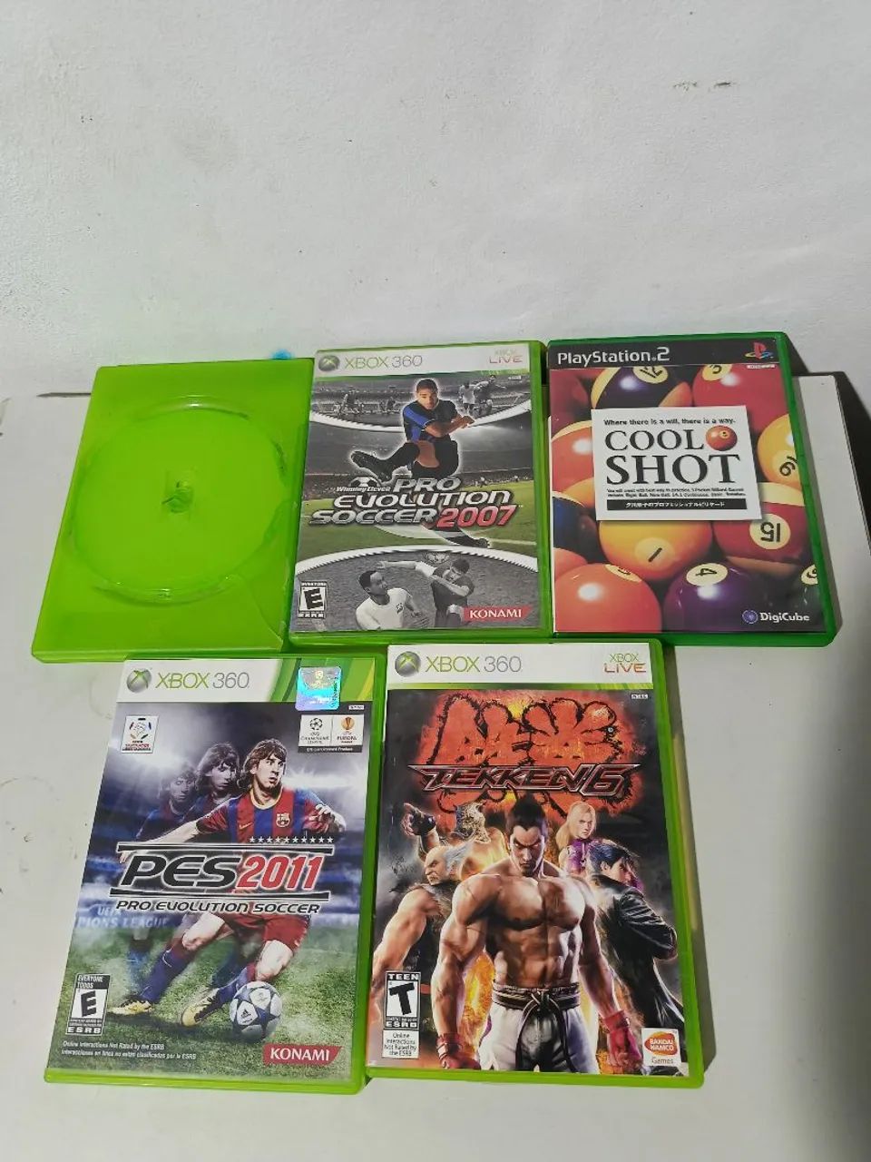 Caixa dos jogos Xbox 360 