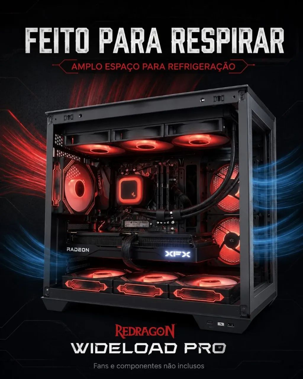 Gabinete Gamer Redragon Wideload Pro - Foto 2