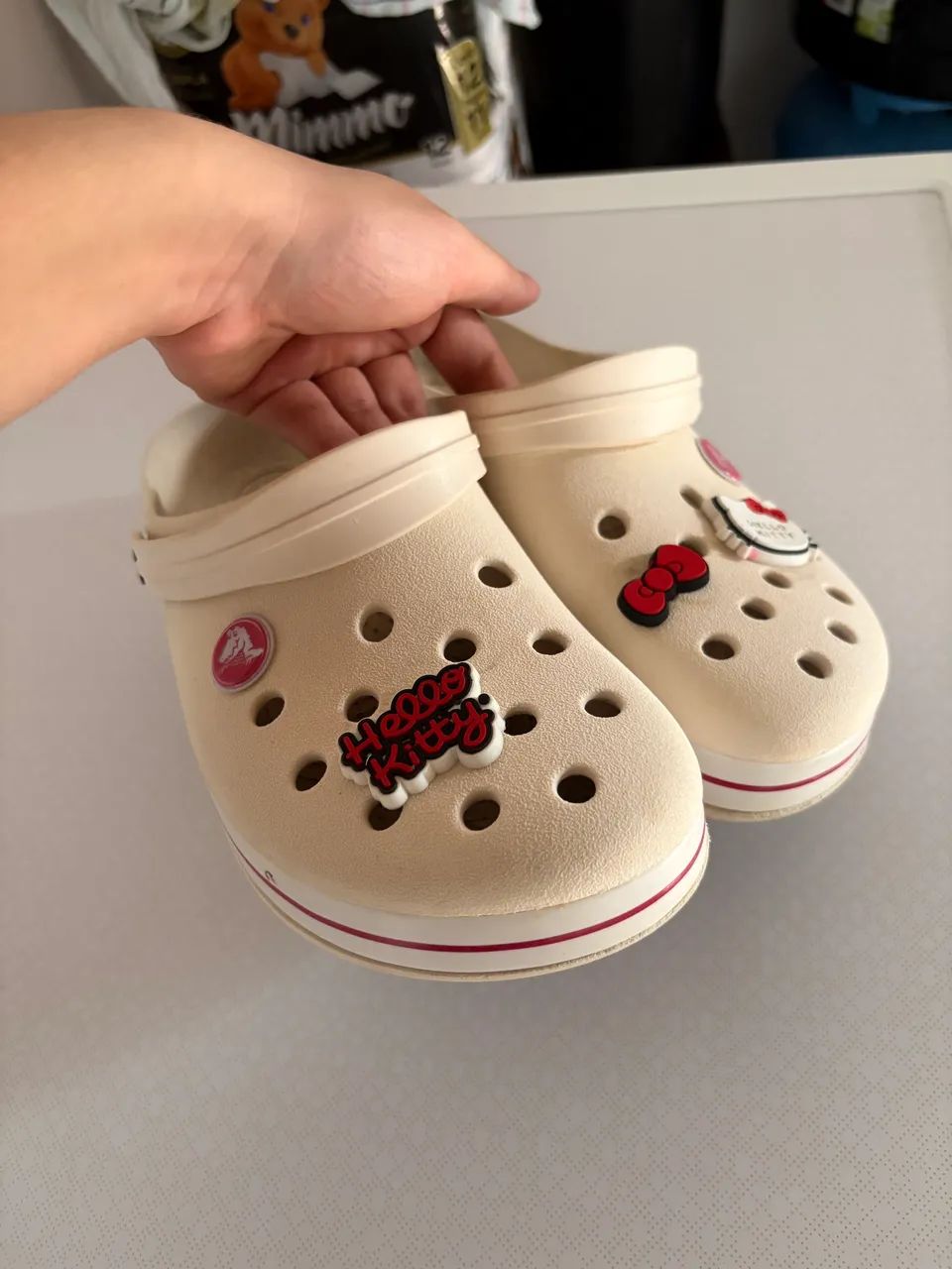 crocs babuche segunda linha bege 