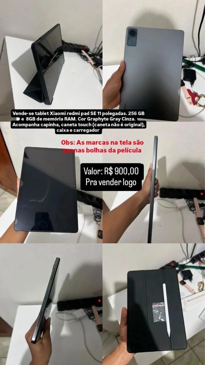 Tablet Xiaomi Redmi Pad Se 256gb E 8gb Ram. Em ótimo estado.