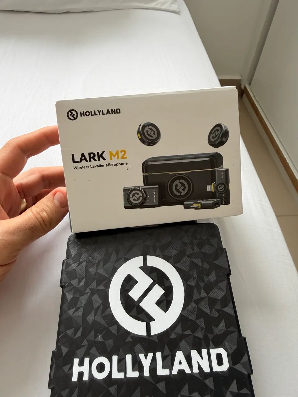 Microfone Lapela Hollyland Lark M2 Mini Combo Duplo USB-C - Foto 2