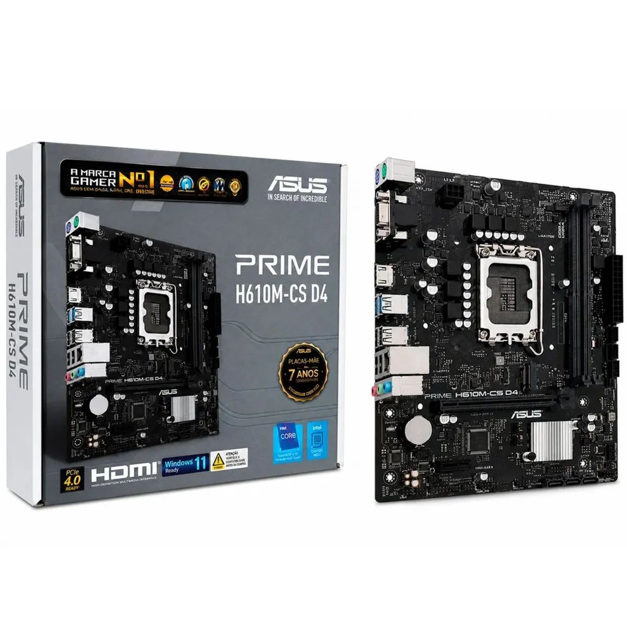 kit asus prime h610m-CS D4 com memória Kingston e core i3 - Foto 4