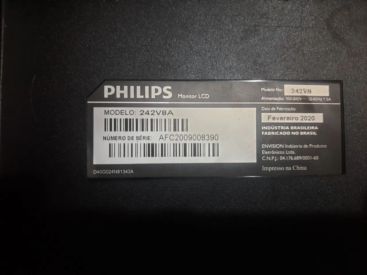 Monitor de PC Philips LED 242V8A 23,8"" Full HD - Foto 3