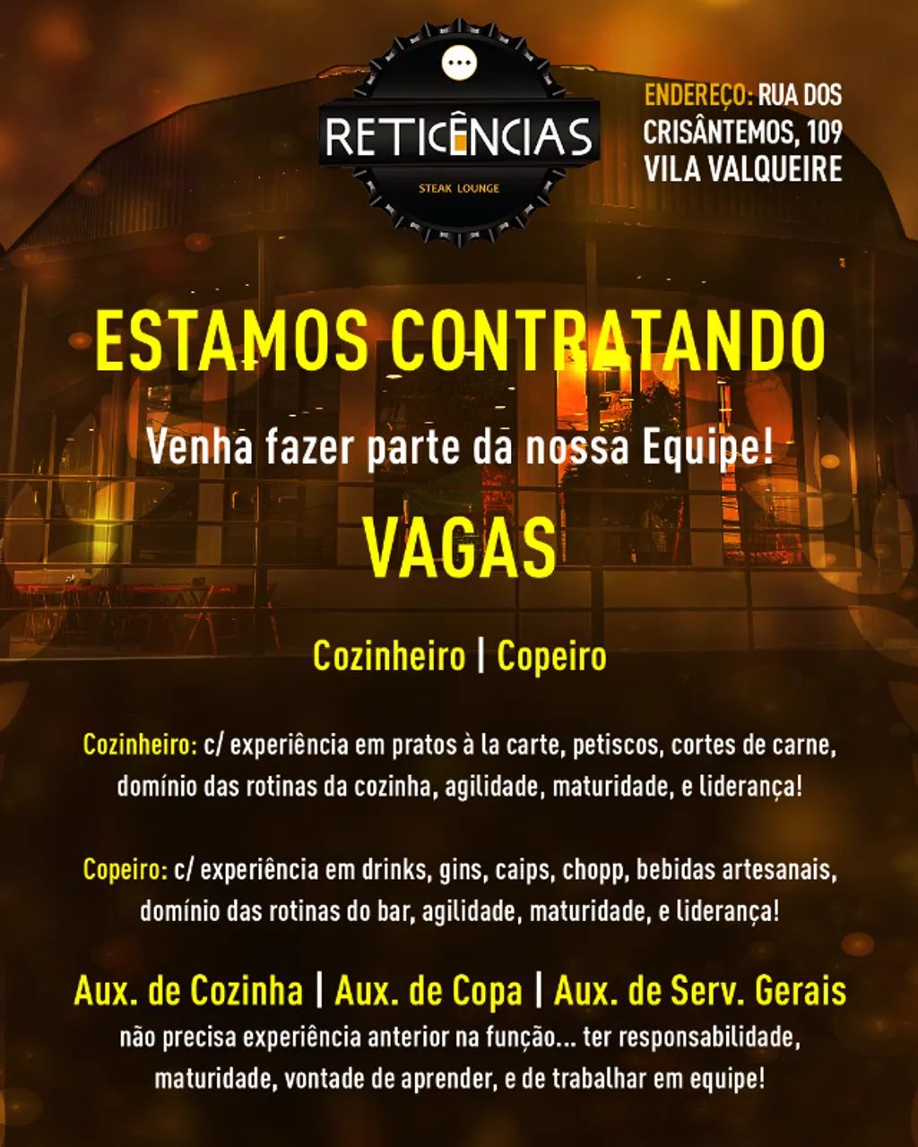 Restaurante em Vila Valqueire Contrata! - Foto 2