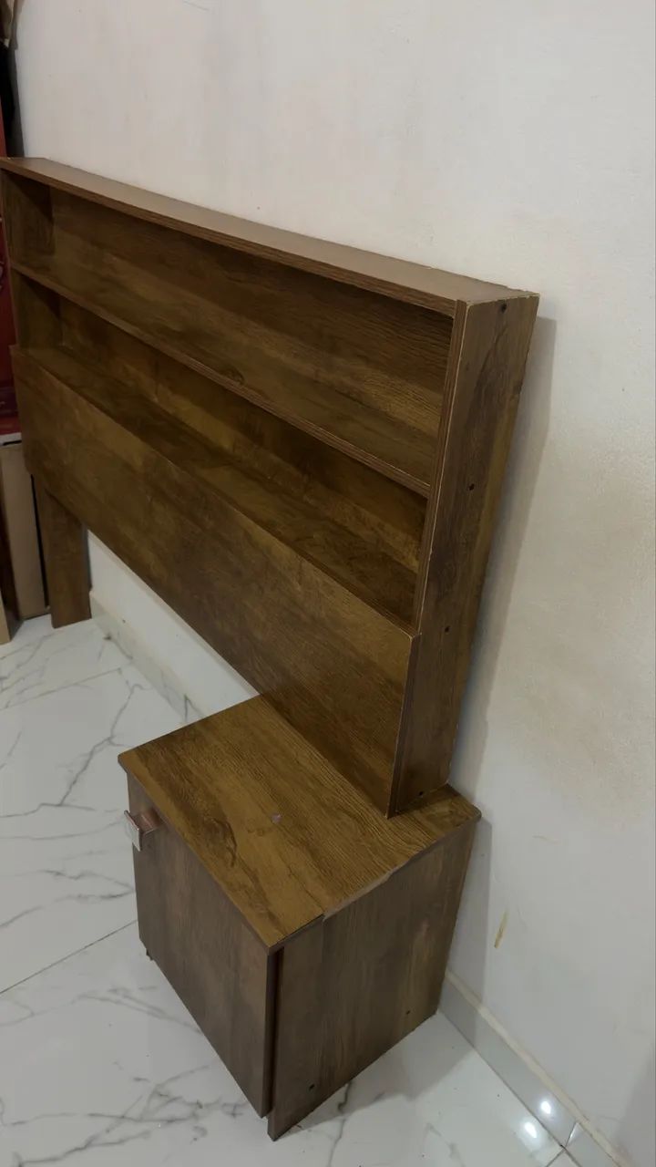 cabeceira para cama box solteiro + mesa cabeceira integrada - Foto 2
