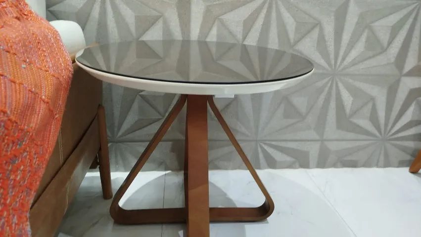 Mesinha de vidro espelhado - Foto 2