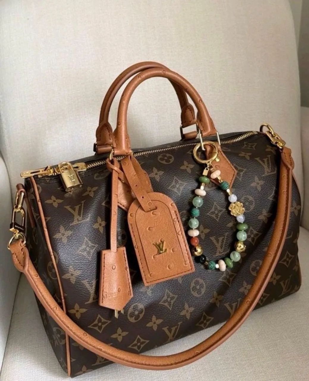 Bolsa em couro speedy soft monograma 