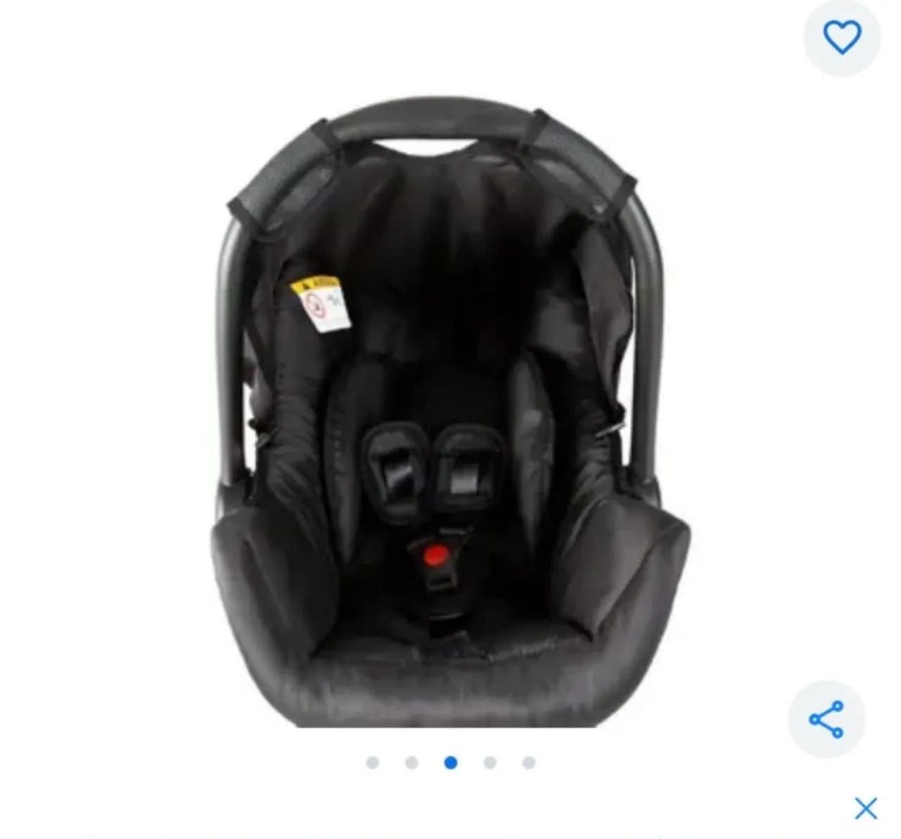 Bebê Conforto Grid Black Galzerano Cadeirinha
