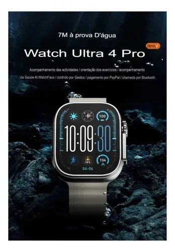 Smartwatch Ultra 4 Pro Microwear Novo Lacrado À Prova D?Água 3ATM Alto Desempenho - Foto 2