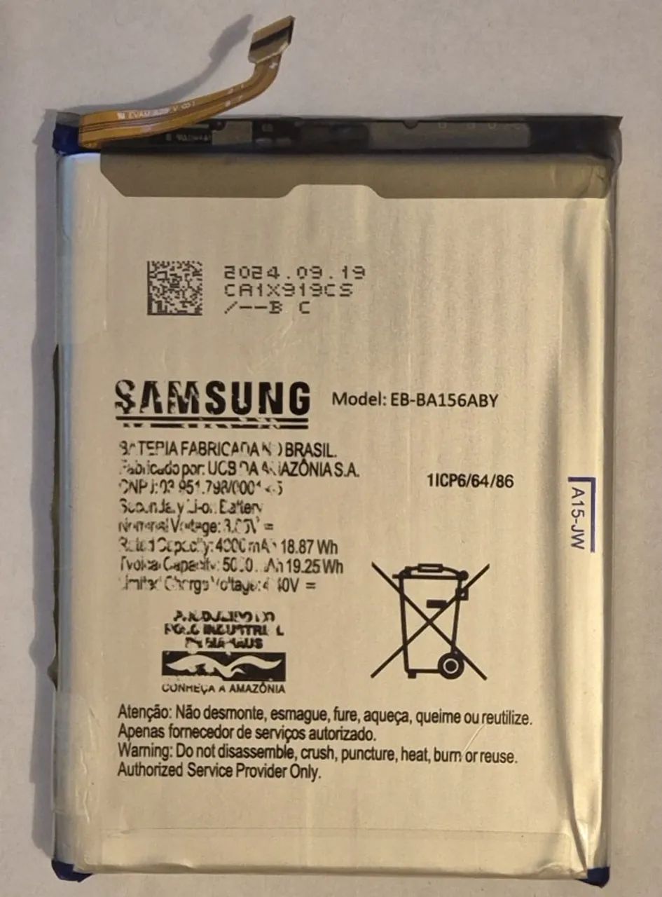 Bateria Samsung A15 Semi Nova