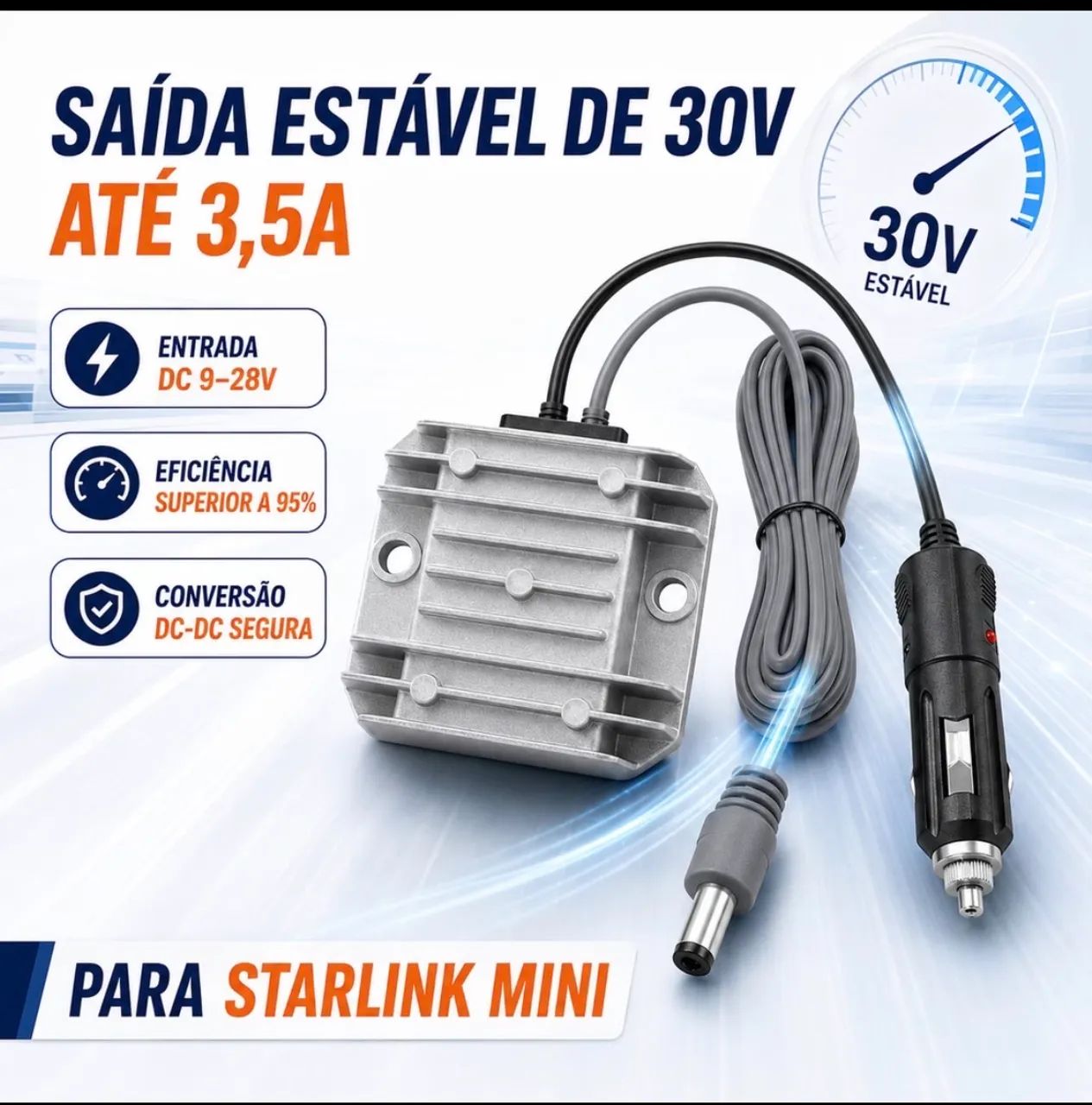 Cabo com Fonte Starlink 