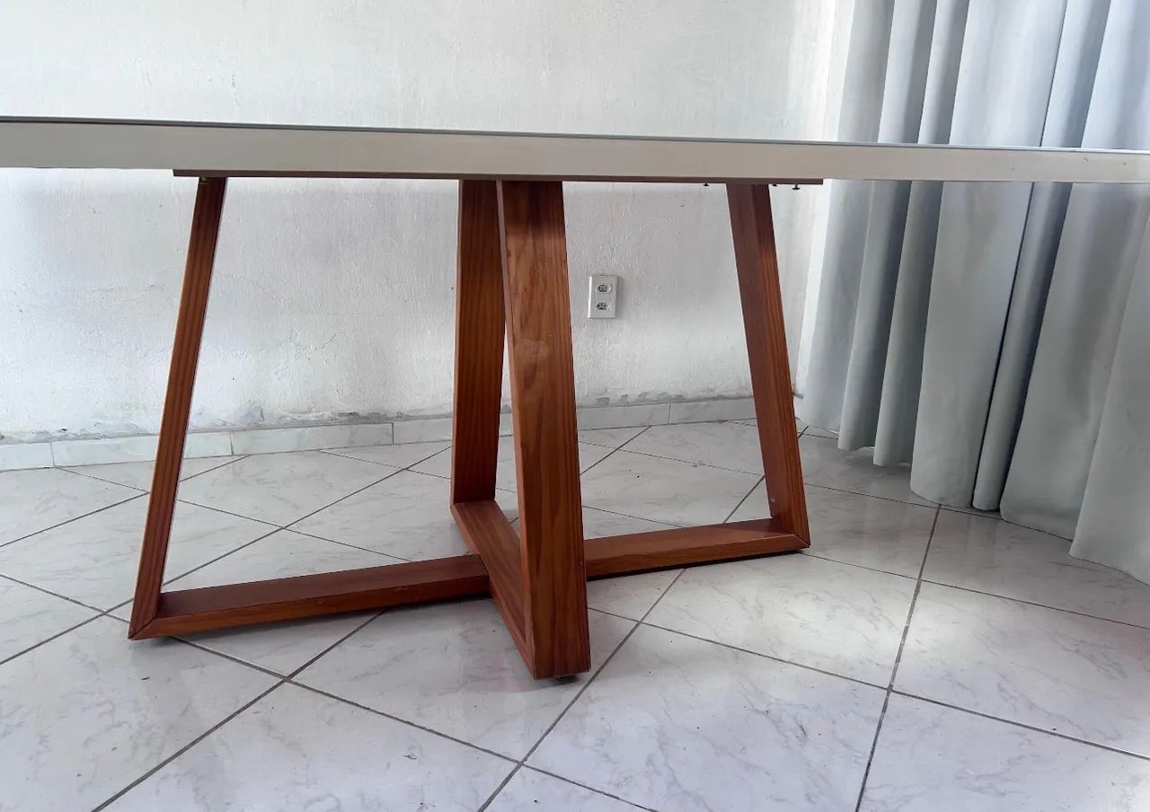 Mesa de vidro 6 cadeiras  - Foto 2