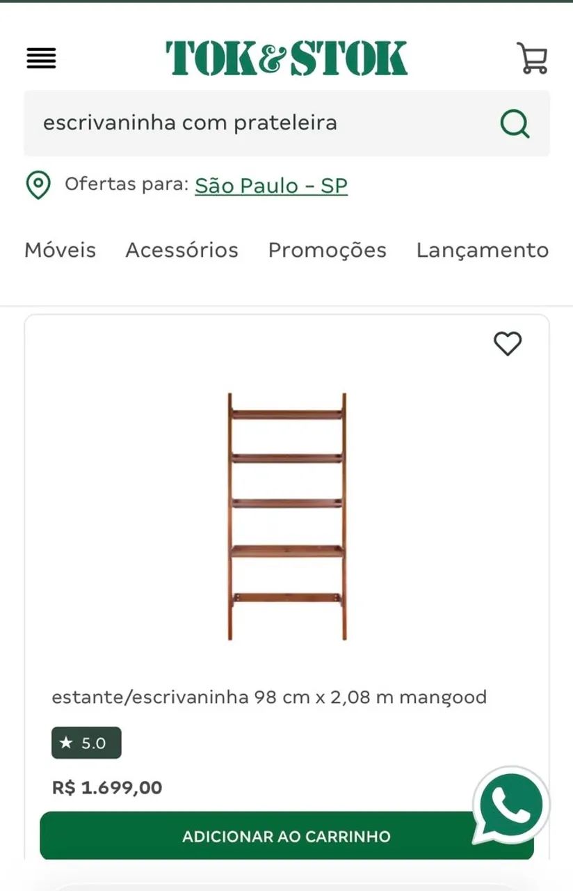 Escrivaninha Estante Tok&Stok - Foto 4