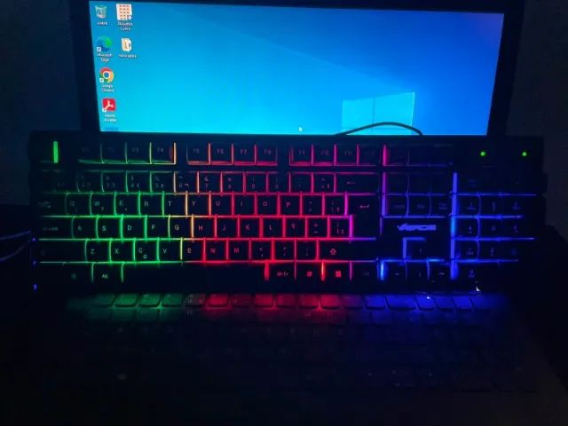 Teclado Gamer Com Iluminação Led RGB - Design Moderno - Foto 3