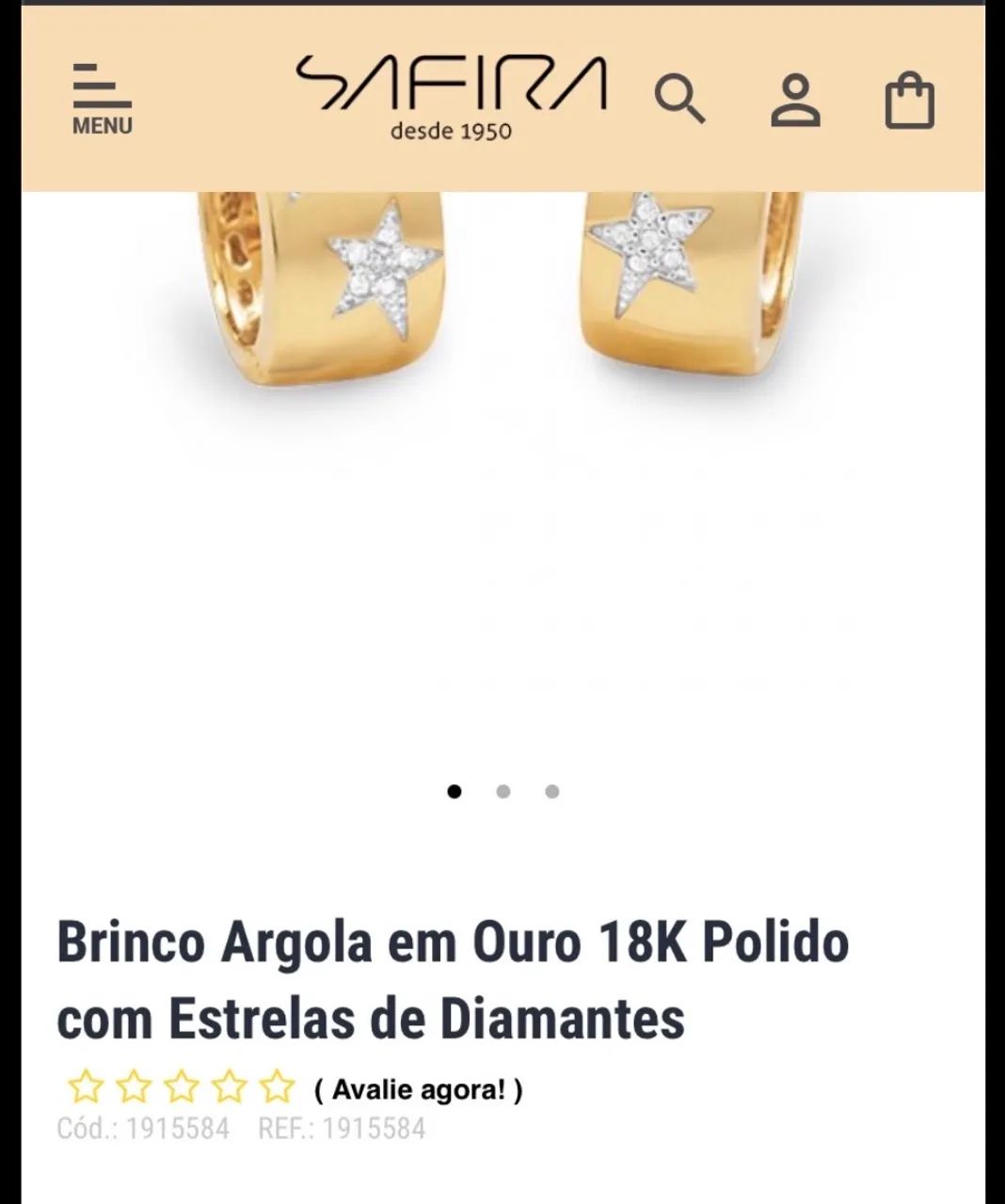 Argolas em ouro 18 k e diamantes  - Foto 3