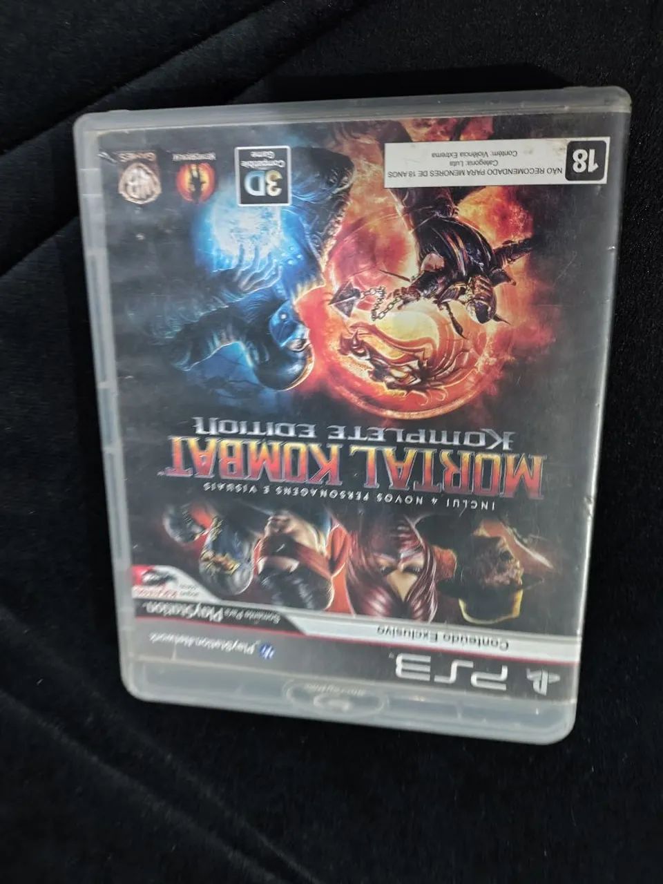 Jogo mortal Kombat Ps3 com manual  