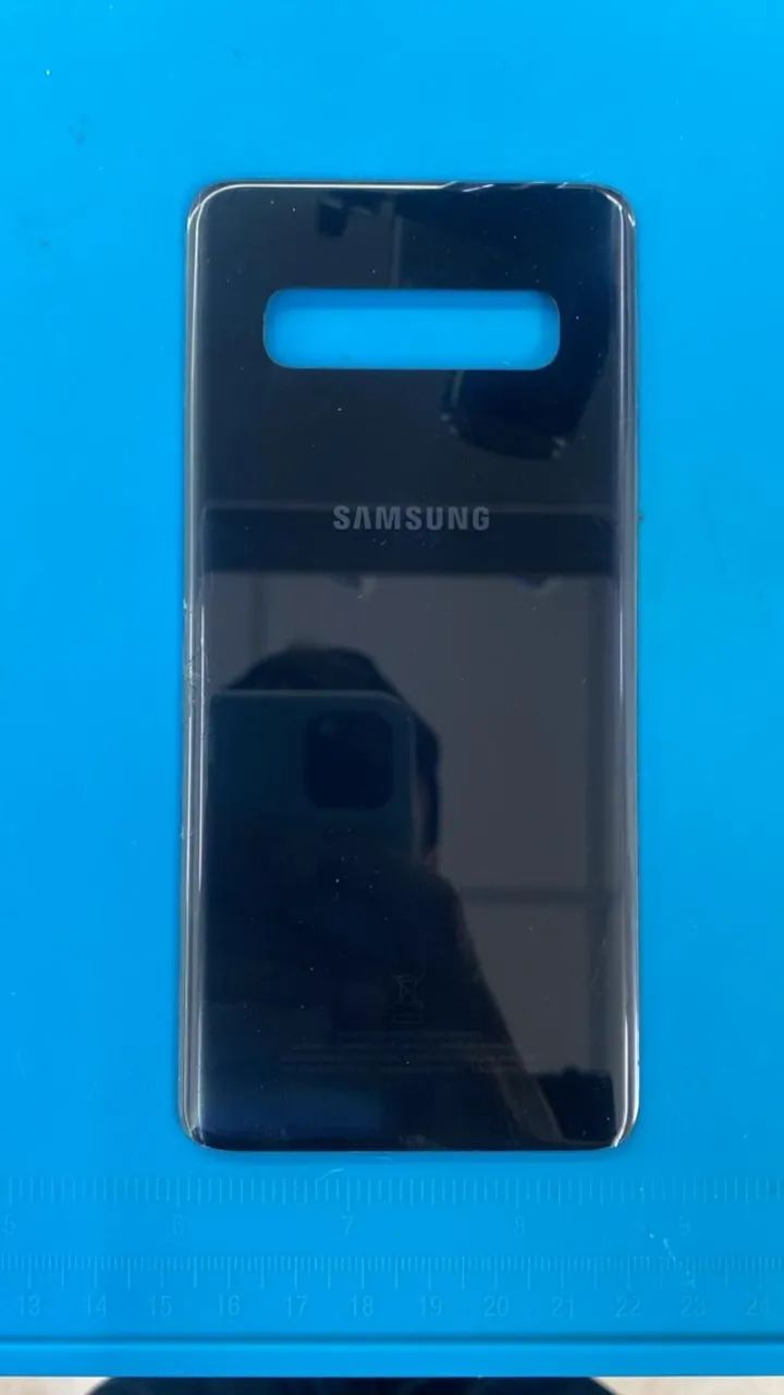 TAMPA TRASEIRA SAMSUNG GALAXY S10 - PEÇA ORIGINAL RETIRADA -LEVE TRINCADO LATERAL ESQUERDA