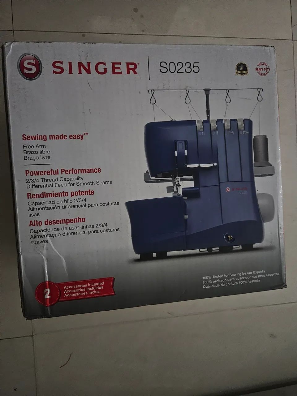 Maquina costura singer S0235 NOVA ac cartao