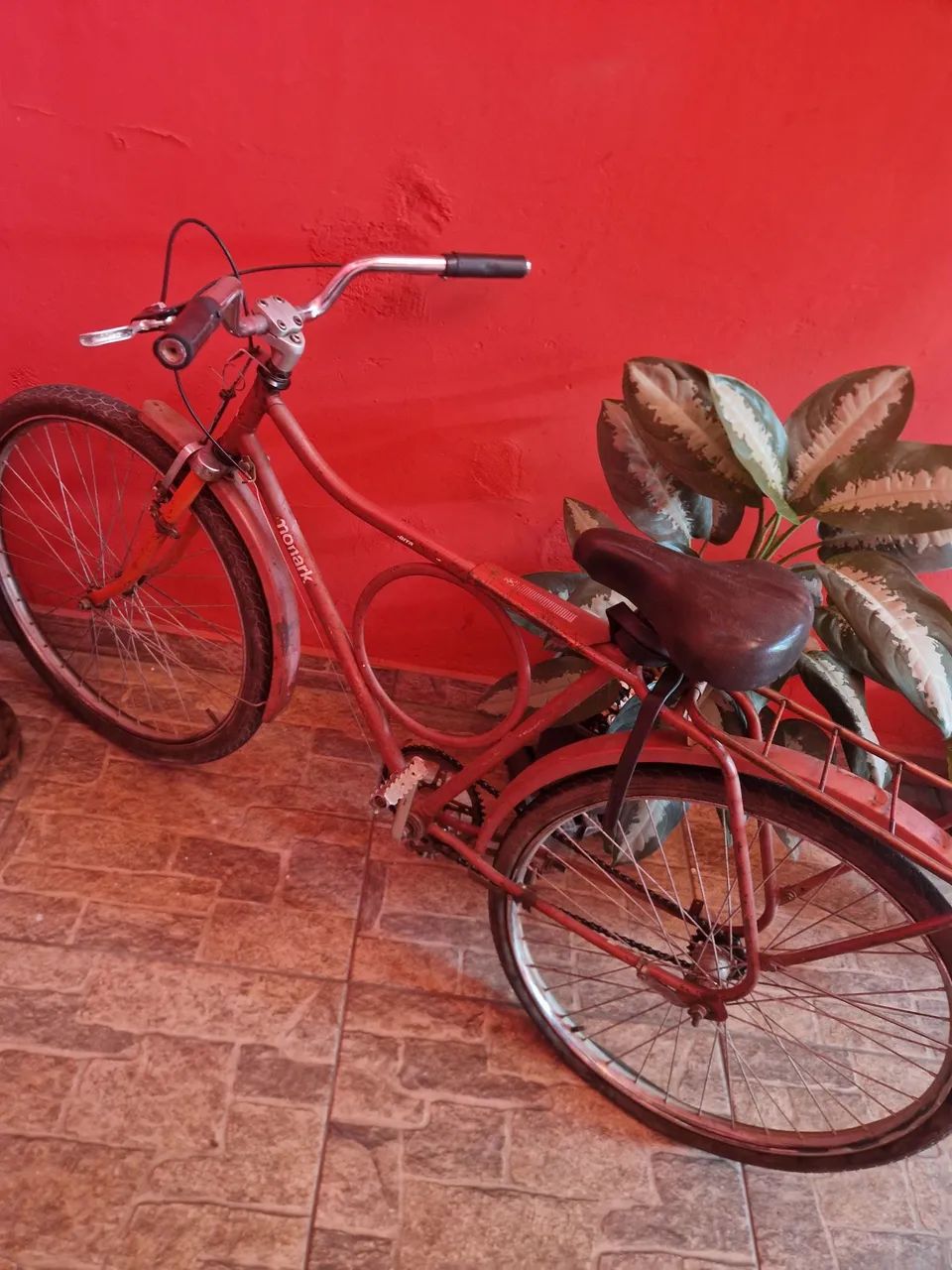 Bicicleta monark original antiga quadro cachimbado original e freio a pedal