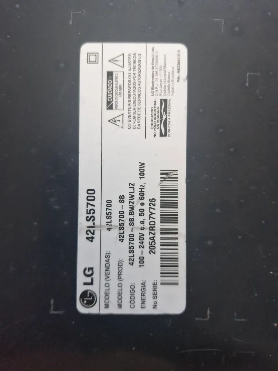 TV LG 42 polegadas LED Smart Full HD - Modelo 42LS5700