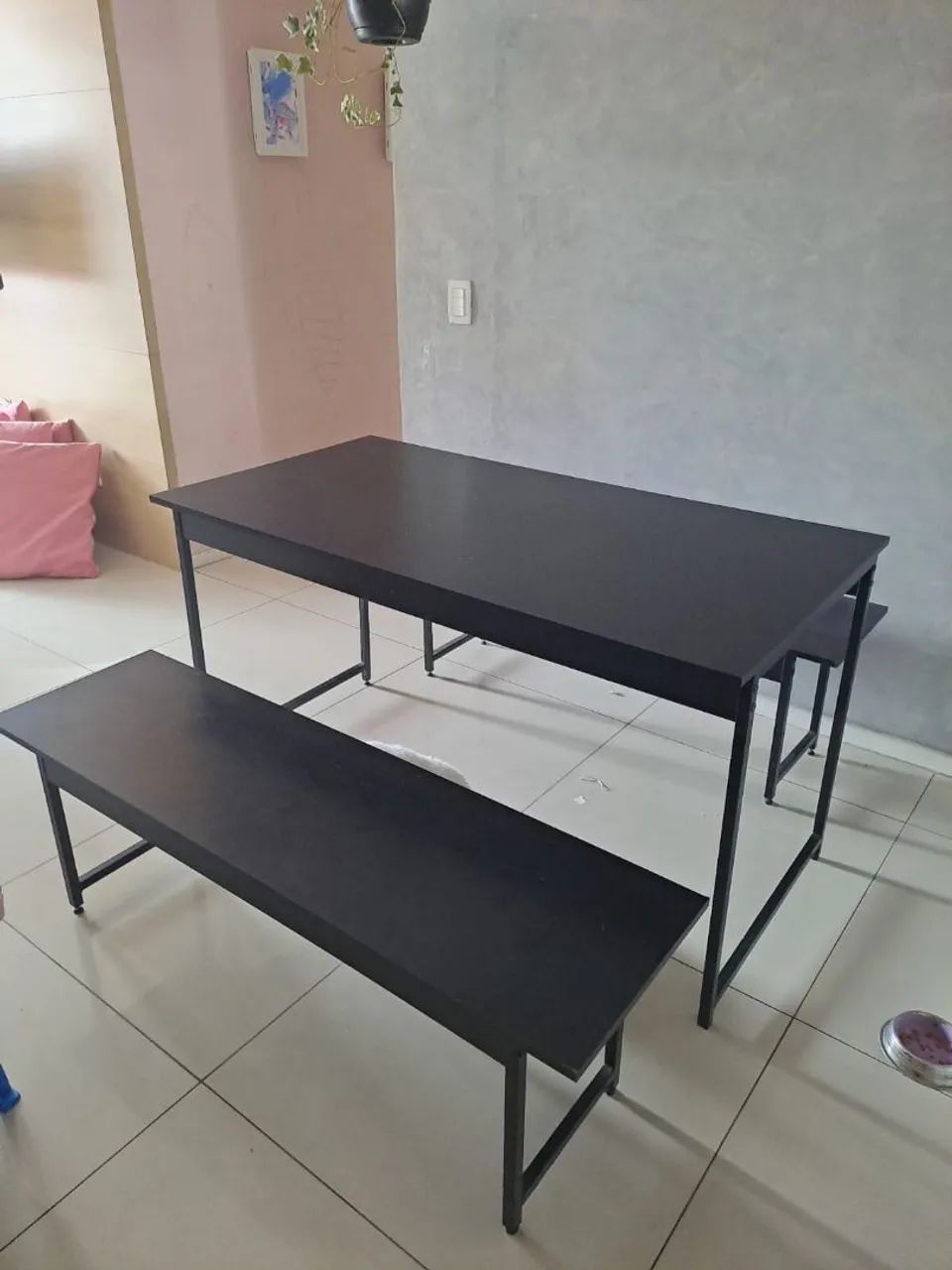 Mesa de jantar em MDF com bancos  - Foto 3