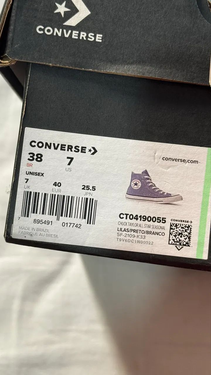 Converse All Star tamanho 38, roxo  - Foto 4