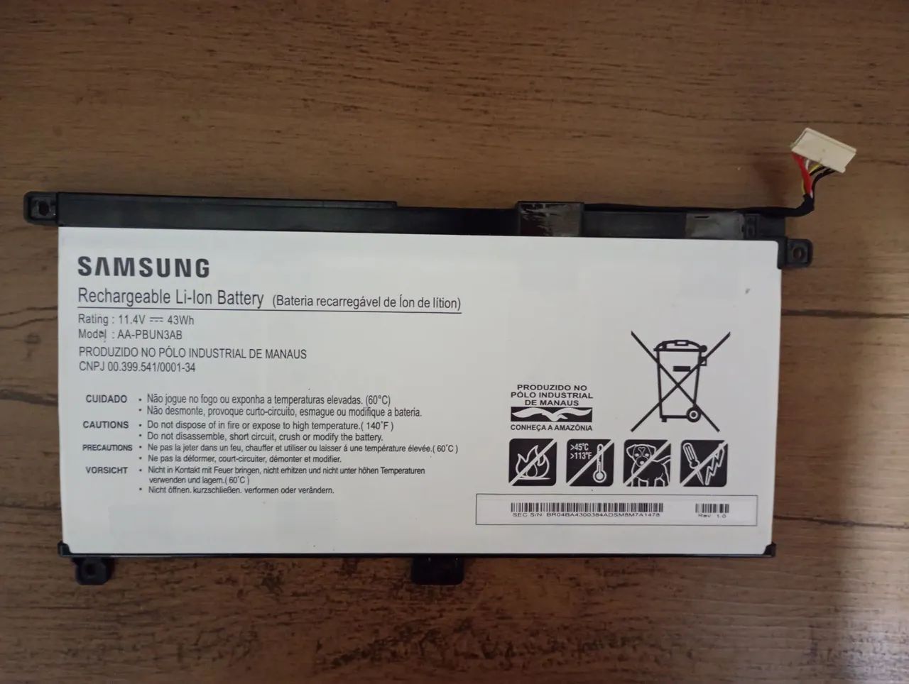 Bateria notebook samsung