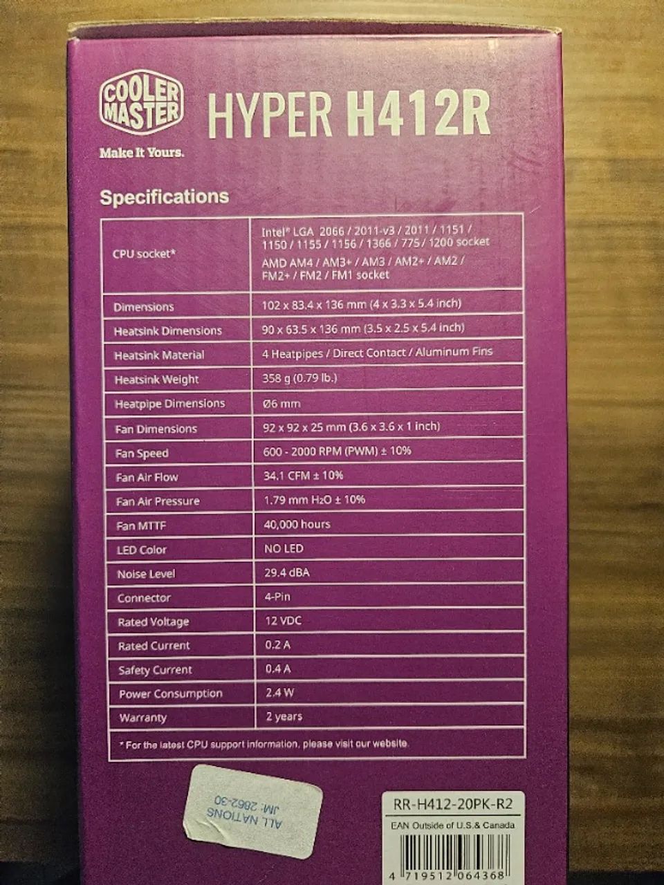 Aircooler para CPU - Cooler Master Hyper H412R - Foto 3