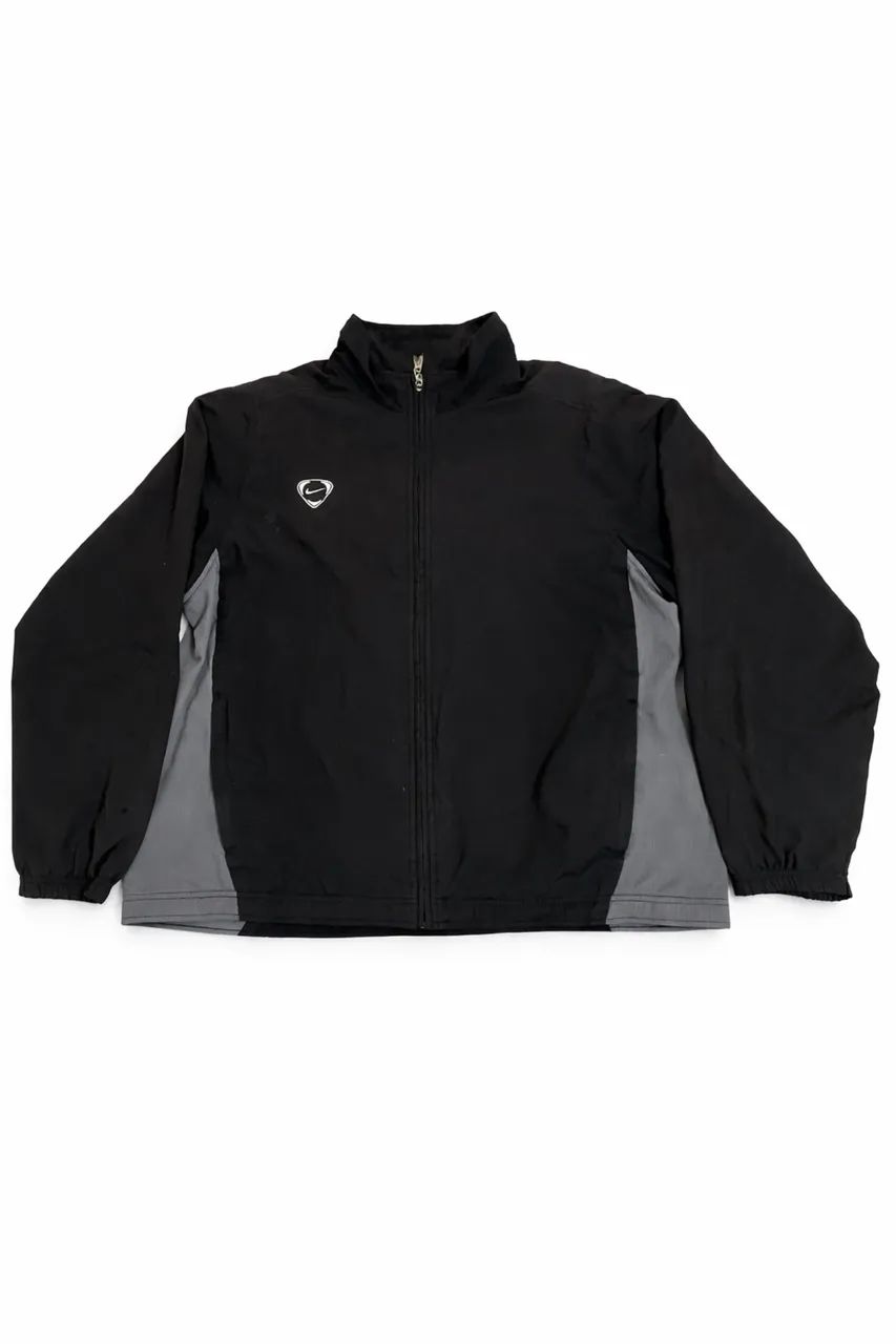 Jaqueta Nike Vintage Y2K Nylon Preta com Zíper