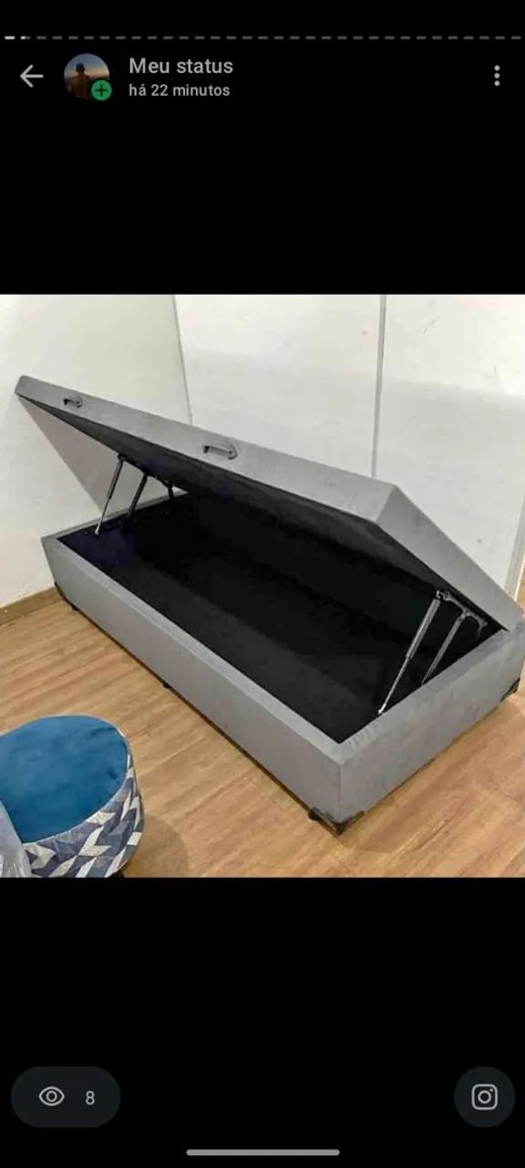 cama baú solteiro a cor é dá sua preferência (direto dá fábrica)