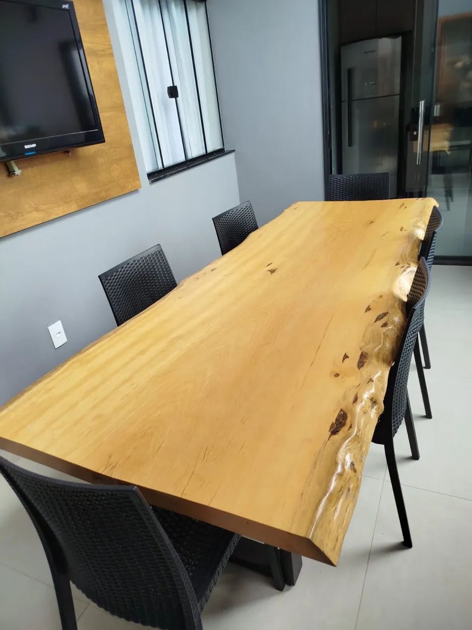 Mesa de madeira área externa/ gourmet  - Foto 4