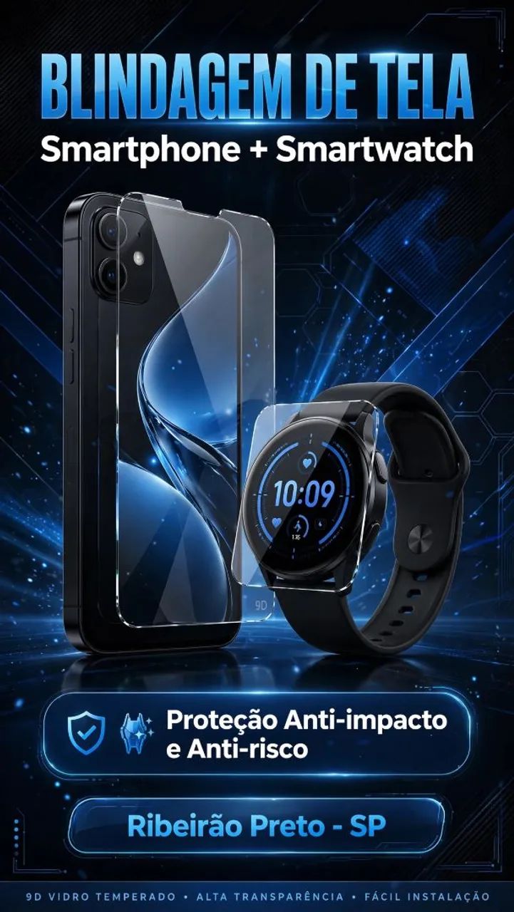 Blindagem de tela de smartwatch e smartphone - Foto 2